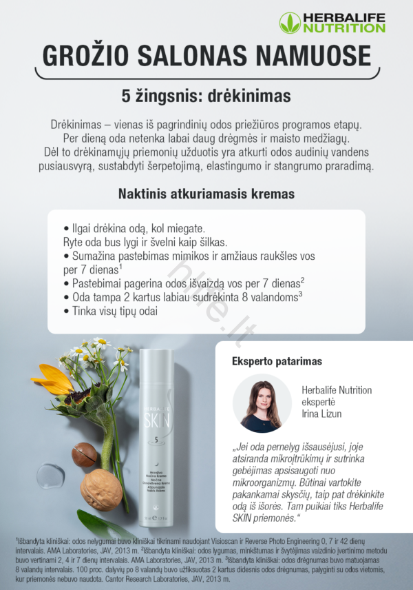 Naktinis Atkuriamasis Kremas, 50 ml - Image 3