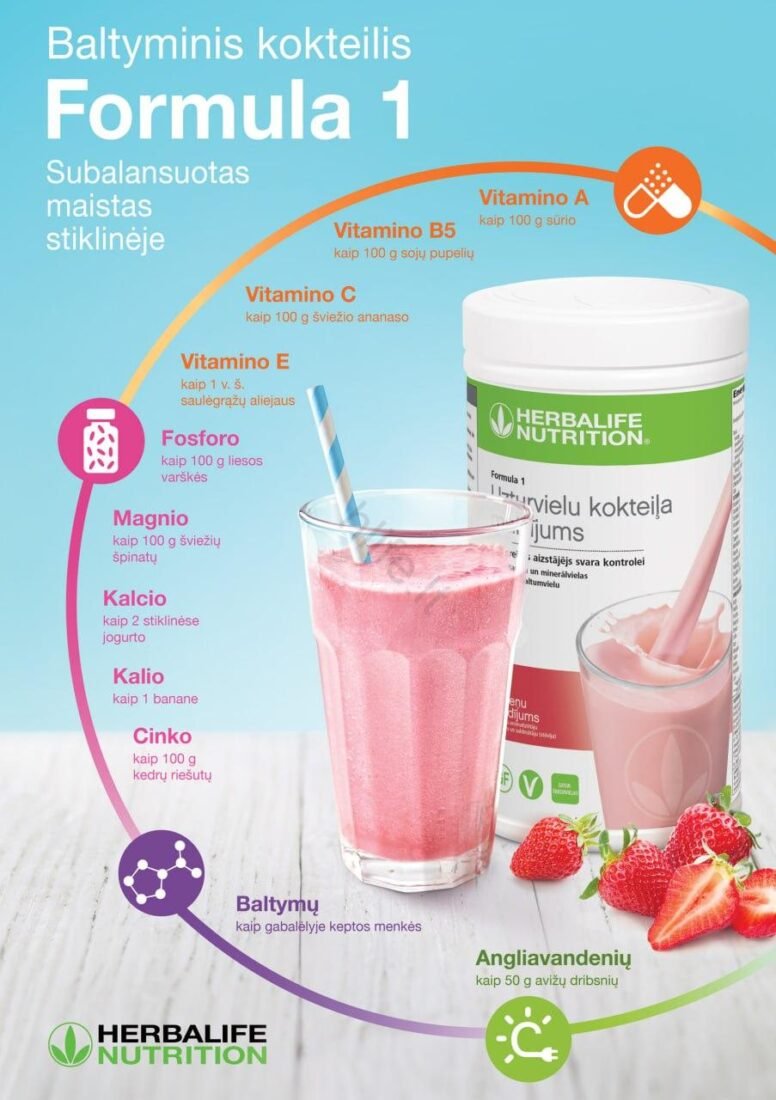 Baltyminis Kokteilis Formula 1, Vanilinis Kremas - Image 3