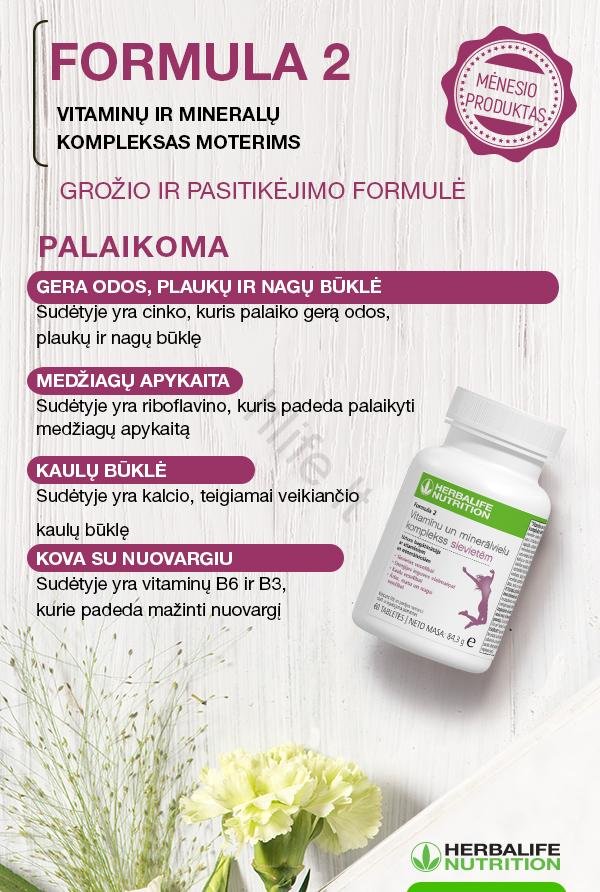Herbalife Formula 2 – Vitaminų Ir Mineralų Kompleksas Moterims - Image 3