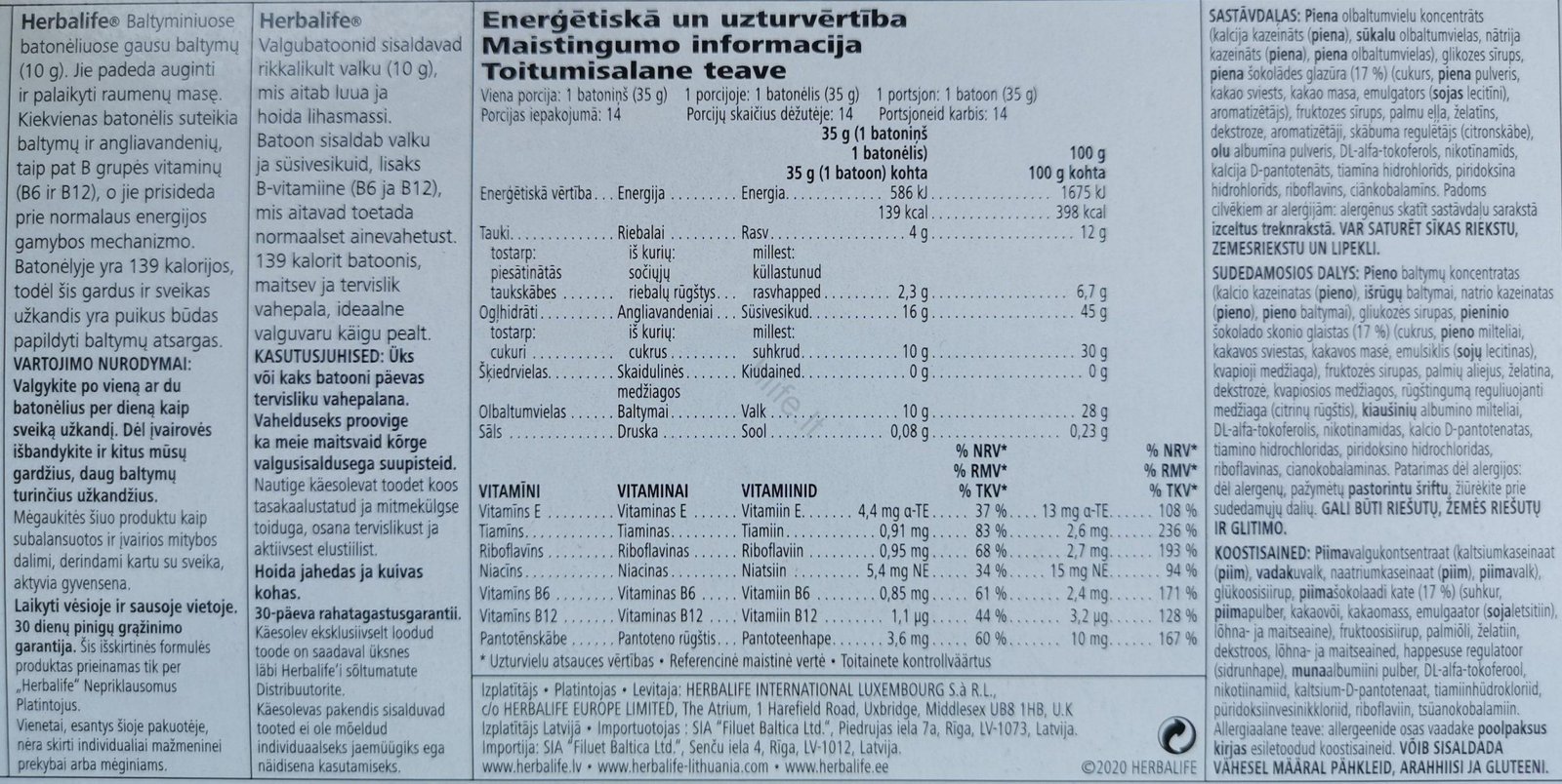 Baltyminiai Batonėliai Citrinos Skonio - Image 2