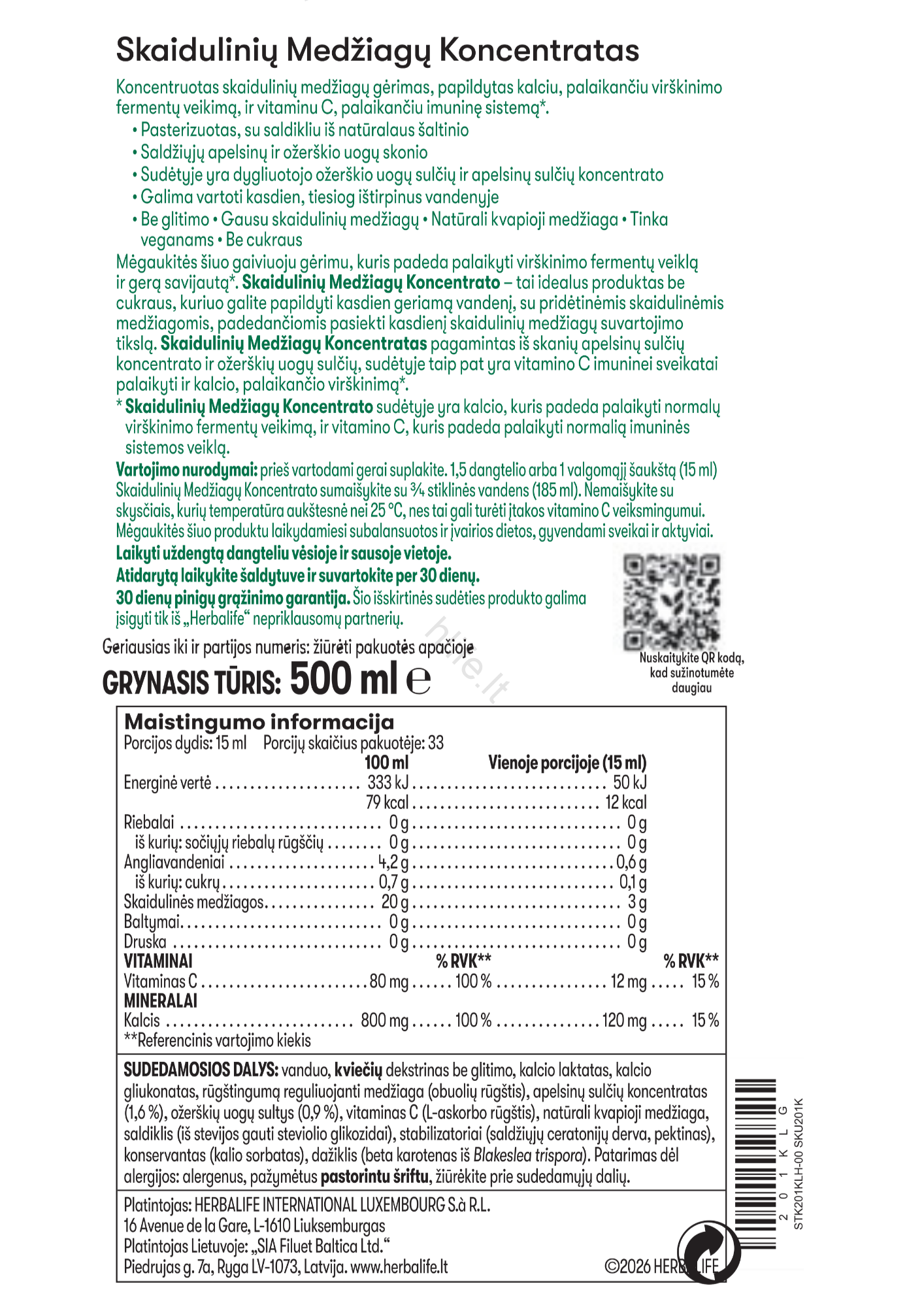 Herbalife Fibre Concentrate – skaidulų koncentratas - Image 2